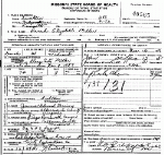 Death Certificate of Miller, Sarah Elizabeth Herring