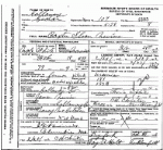 Death certificate of Nevins, Baxter Sloan