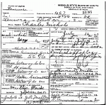 Death certificate of Nichols, Charles P.