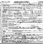 Death certificate of Nichols, Oscar Ramsey