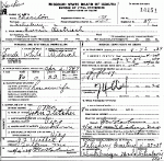 Death Certificate of Oestreich, Susan E. Fletcher Willett