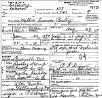 Death certificate of Pasley, Millie F. Kemp