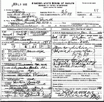 Death Certificate of Powell, Laura B. Carter