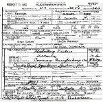 Death Certificate of Pulis, Cora Ella Simco