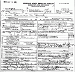 Death Certificate of Renoe, Clarence Alexander Death Certificate of Renoe, Clarence Alexander
