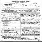 Death certificate of Renoe, Evaline Boyd