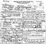 Death Certificate of Reynolds, Kate W.
