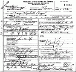 Death Certificate of Rigel, Mary Elizabeth Gray