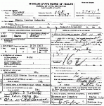 Death Certificate of Roberts, Edwin Lester Jr.