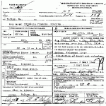 Death Certificate of Roberts, Parmelia Frances Berry
