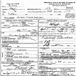 Death Certificate of Schlosser, Alcestis Wright