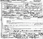 Death Certificate of Schreen, Cora Agnes Sparks