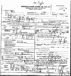 Death certificate of Simco, Belle Greenway