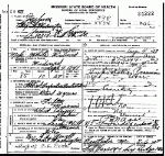 Death certificate of Simco, James W.