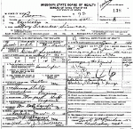 Death Certificate of Simco, Mary Francis Stultz