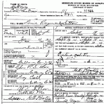 Death Certificate of Sitton, Louis Raymond