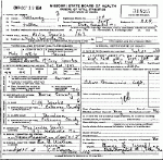 Death Certificate of Sparks, Alvin Thomas