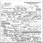 Death certificate of Steele, Lucy J.D. Herring