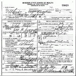 Death certificate of Suggett, Mildred Ann Gilpin