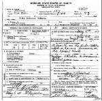 Death Certificate of Wilkes, Ulah Rebecca