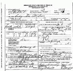 Death Certificate of Wilson, Lucy Lee