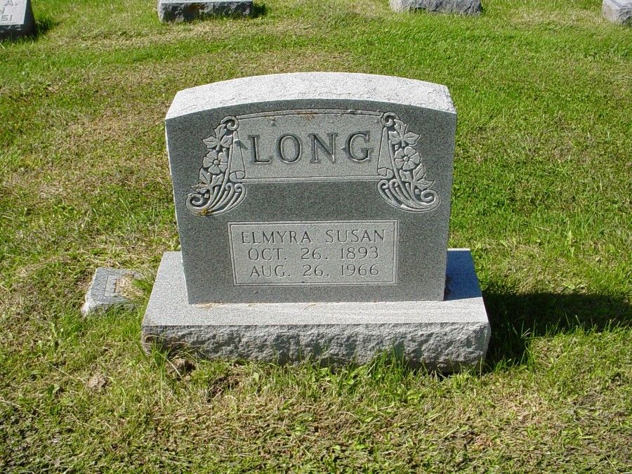  Elmyra Susan Long Headstone Photo, Auxvasse Cemetery, Callaway County genealogy