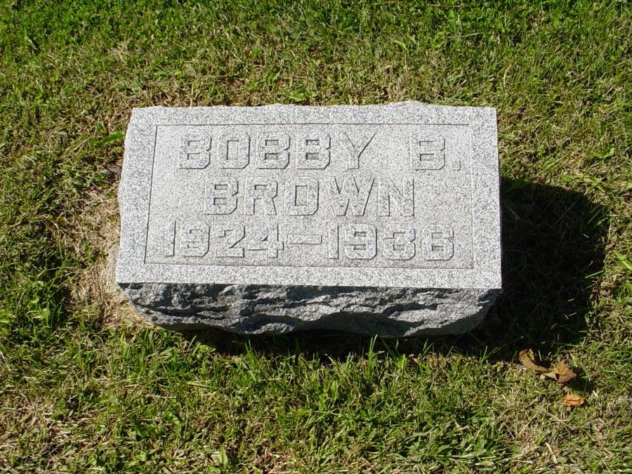  Bobby Boles Brown Headstone Photo, Auxvasse Cemetery, Callaway County genealogy