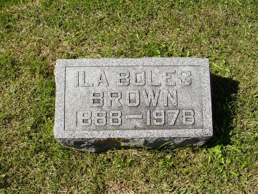  Ila Boles Brown Headstone Photo, Auxvasse Cemetery, Callaway County genealogy