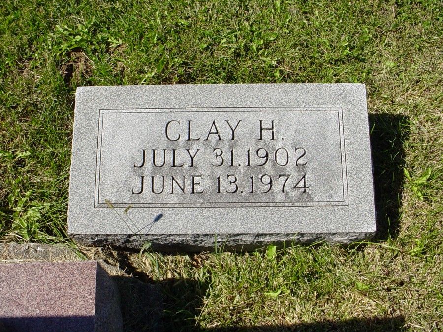  Clay H, Moore Headstone Photo, Auxvasse Cemetery, Callaway County genealogy