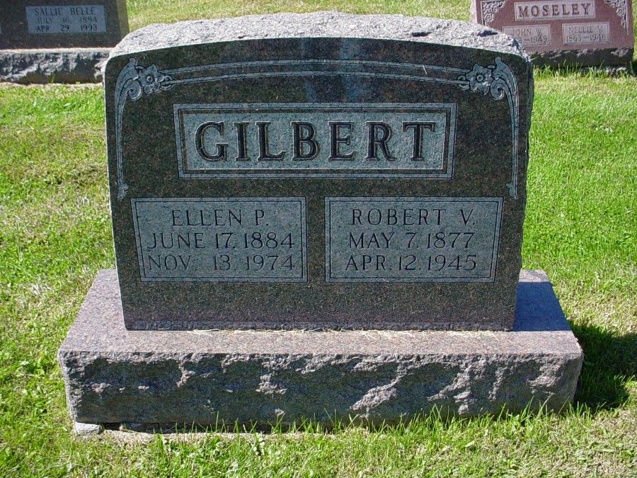  Robert Gilbert and Ellen Payne Headstone Photo, Auxvasse Cemetery, Callaway County genealogy