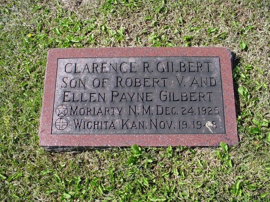  Clarence R. Gilbert Headstone Photo, Auxvasse Cemetery, Callaway County genealogy