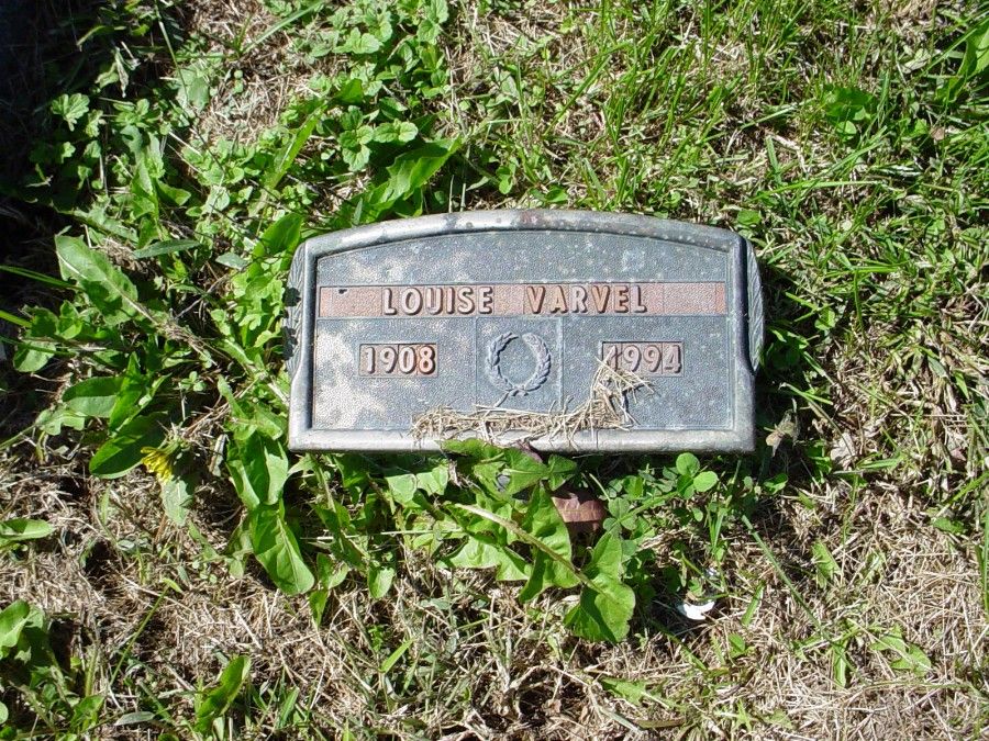  Louise Varvel Headstone Photo, Auxvasse Cemetery, Callaway County genealogy