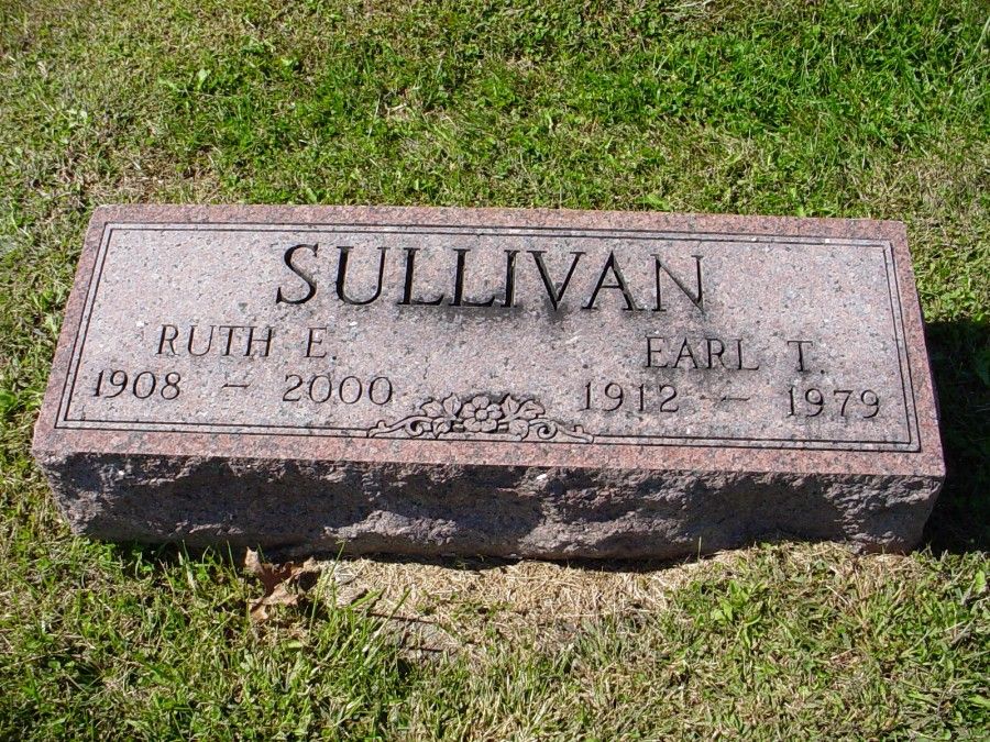  Earl T. Sullivan & Ruth E. Pasley Headstone Photo, Auxvasse Cemetery, Callaway County genealogy