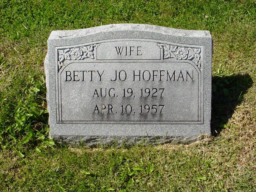  Betty Jo Muster Hoffman Headstone Photo, Auxvasse Cemetery, Callaway County genealogy