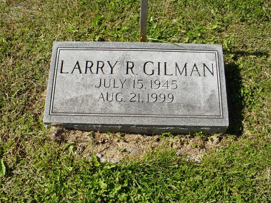 Larry R. Gilman Headstone Photo, Auxvasse Cemetery, Callaway County genealogy