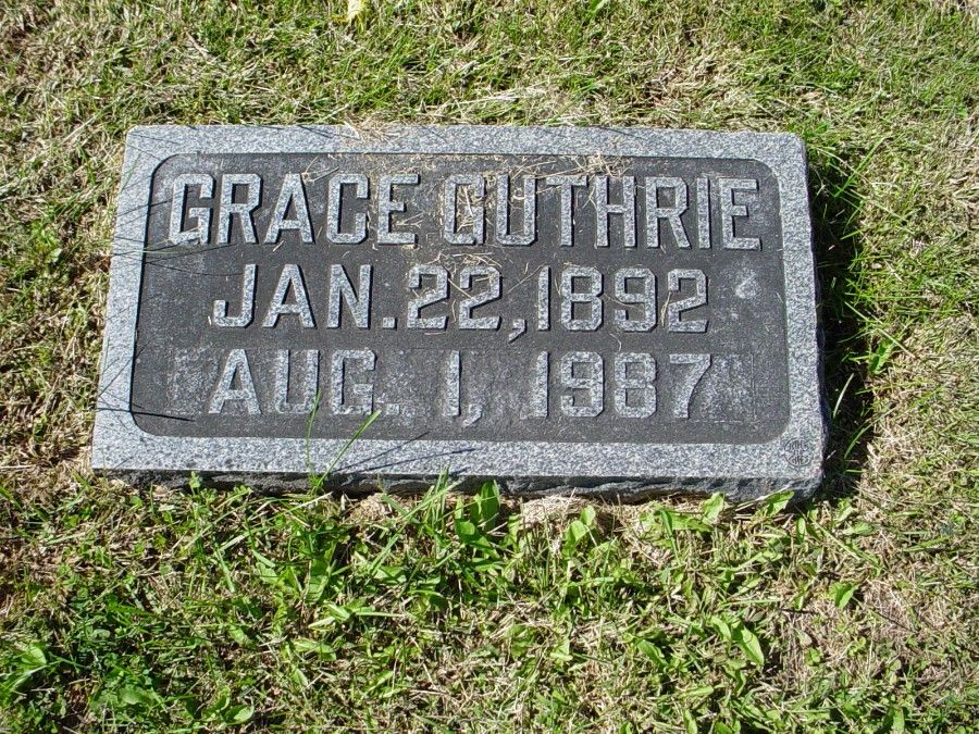  Grace Guthrie Watson Headstone Photo, Auxvasse Cemetery, Callaway County genealogy
