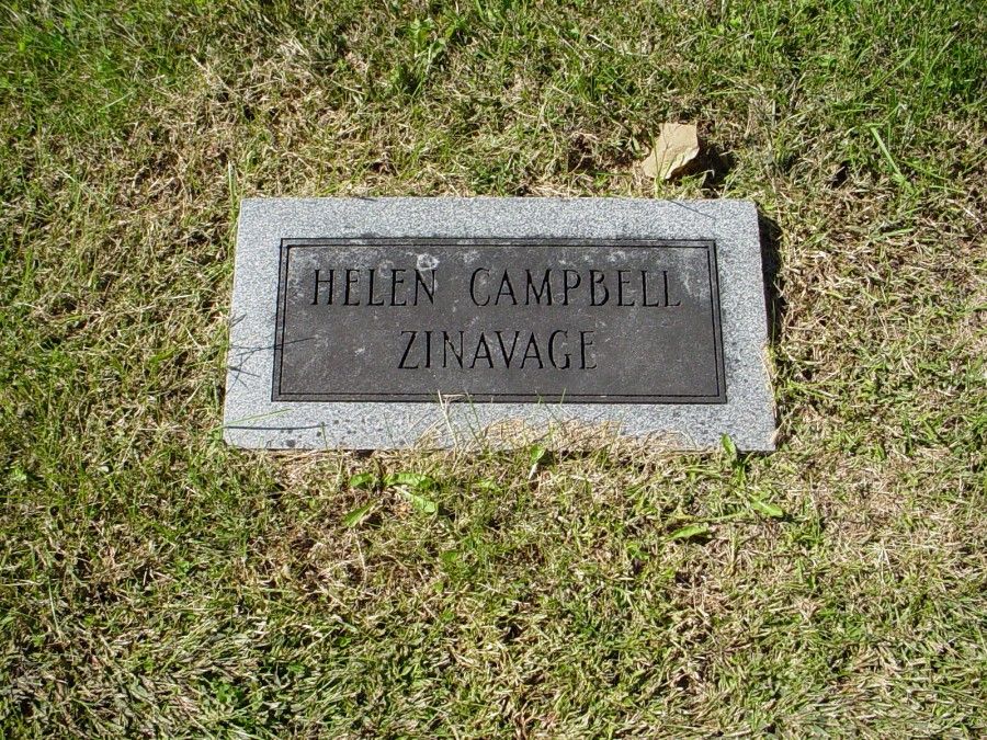 Helen Campbell Zinavage Headstone Photo, Auxvasse Cemetery, Callaway County genealogy