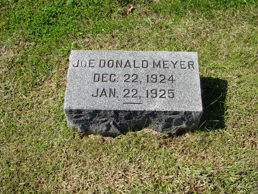  Joe Donald Meyer Headstone Photo, Auxvasse Cemetery, Callaway County genealogy