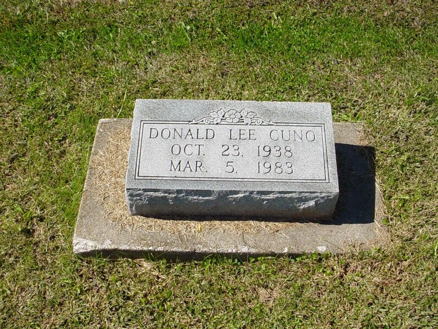  Donald Lee Cuno Headstone Photo, Auxvasse Cemetery, Callaway County genealogy