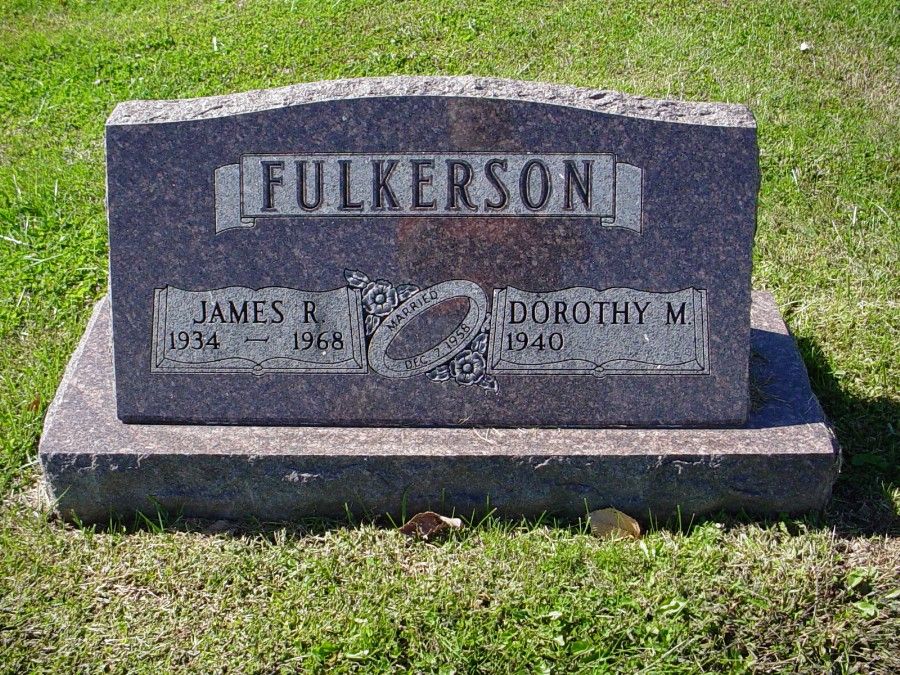  James R. Fulkerson Headstone Photo, Auxvasse Cemetery, Callaway County genealogy