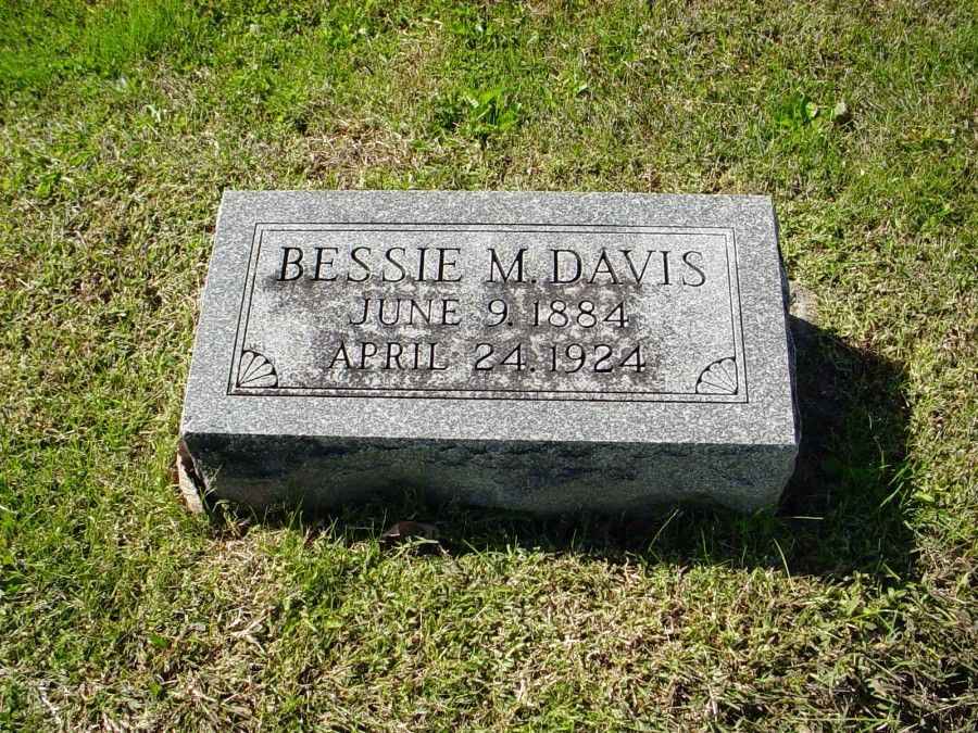  Bessie Martin Davis Headstone Photo, Auxvasse Cemetery, Callaway County genealogy
