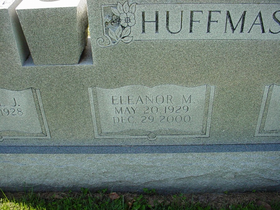  Eleanor M. Huffmaster Headstone Photo, Auxvasse Cemetery, Callaway County genealogy