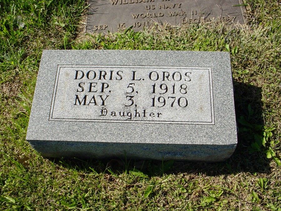  Doris L. Oros Headstone Photo, Auxvasse Cemetery, Callaway County genealogy