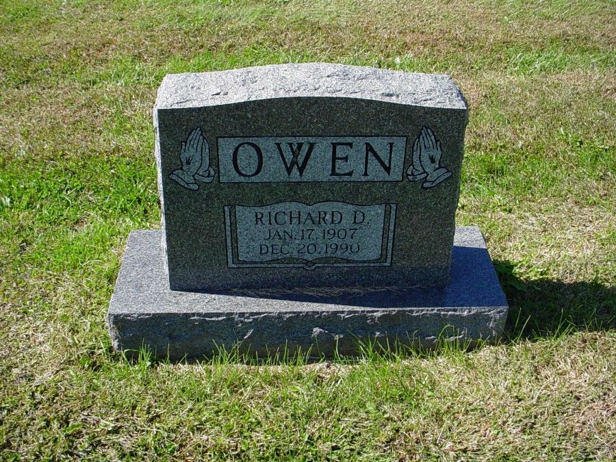  Richard D. Owen Headstone Photo, Auxvasse Cemetery, Callaway County genealogy