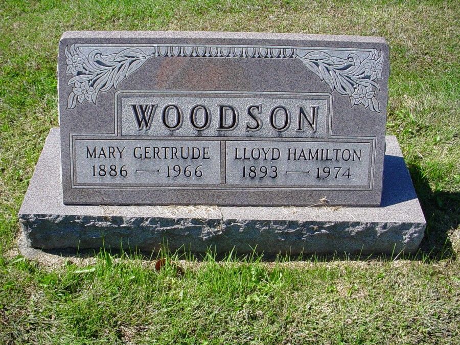  Lloyd H. and Gertrude Woodson Headstone Photo, Auxvasse Cemetery, Callaway County genealogy