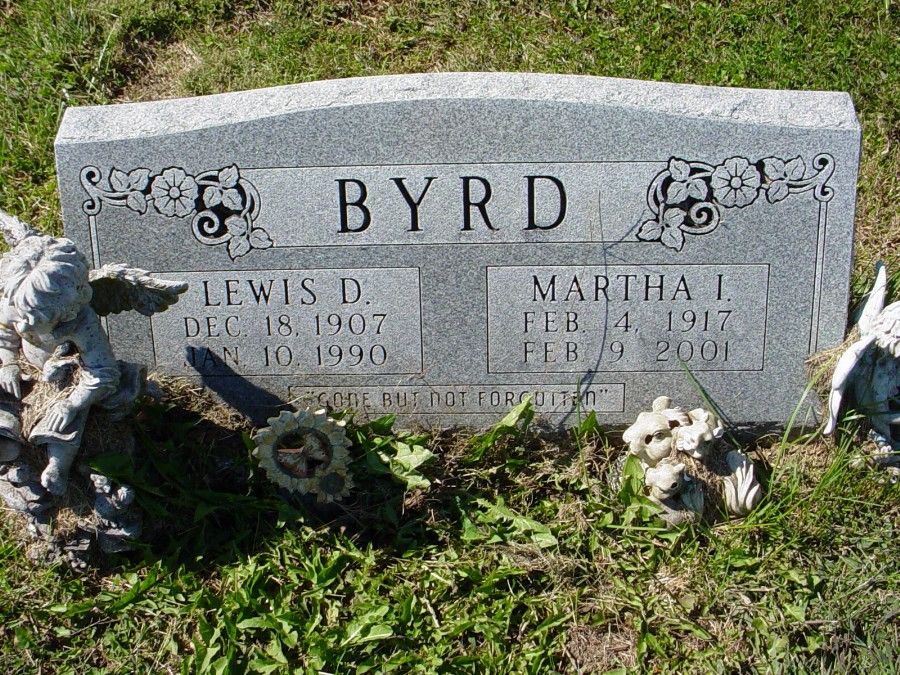  Lewis D. & Martha I. Byrd Headstone Photo, Auxvasse Cemetery, Callaway County genealogy