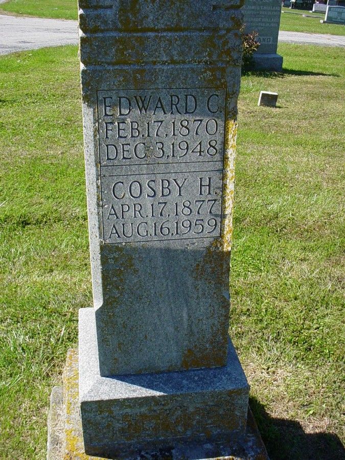  Edward C. Beckley & Cosby H. English Headstone Photo, Auxvasse Cemetery, Callaway County genealogy
