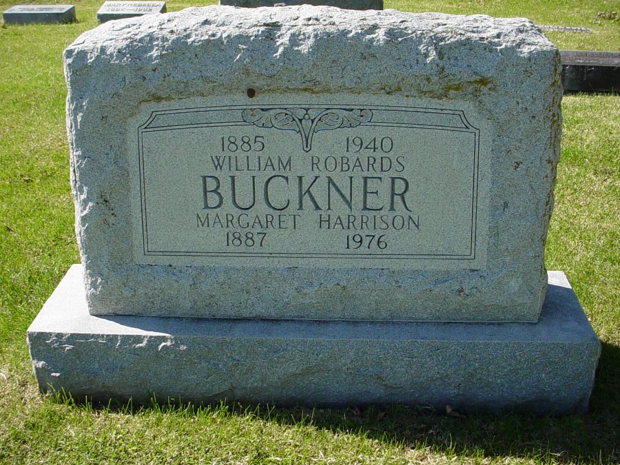  William R. Buckner & Margaret Harrison Headstone Photo, Auxvasse Cemetery, Callaway County genealogy