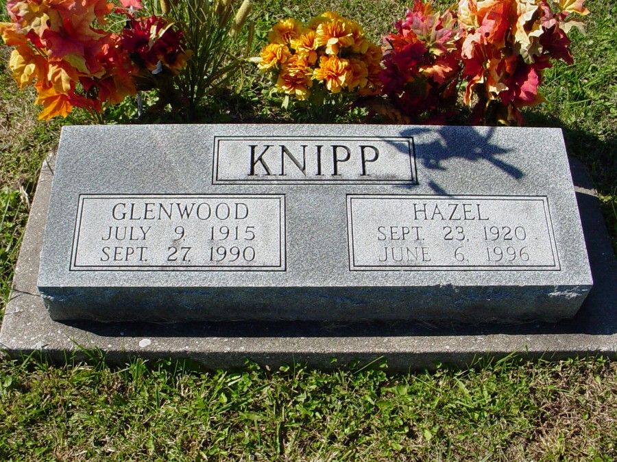  Glenwood Knipp & Hazel Byrd Headstone Photo, Auxvasse Cemetery, Callaway County genealogy