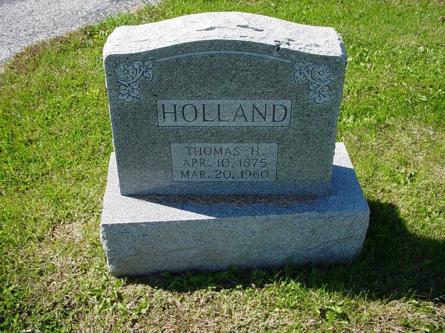  Thomas H. Holland Headstone Photo, Auxvasse Cemetery, Callaway County genealogy